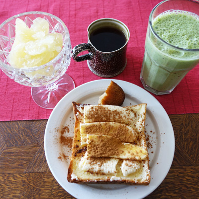 朝ご飯バナナトースト