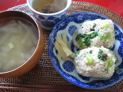 玄米朝食