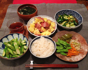 夕ご飯枝豆