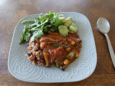 カレーも寝かせ玄米