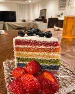 松竹圓レインボーケーキ