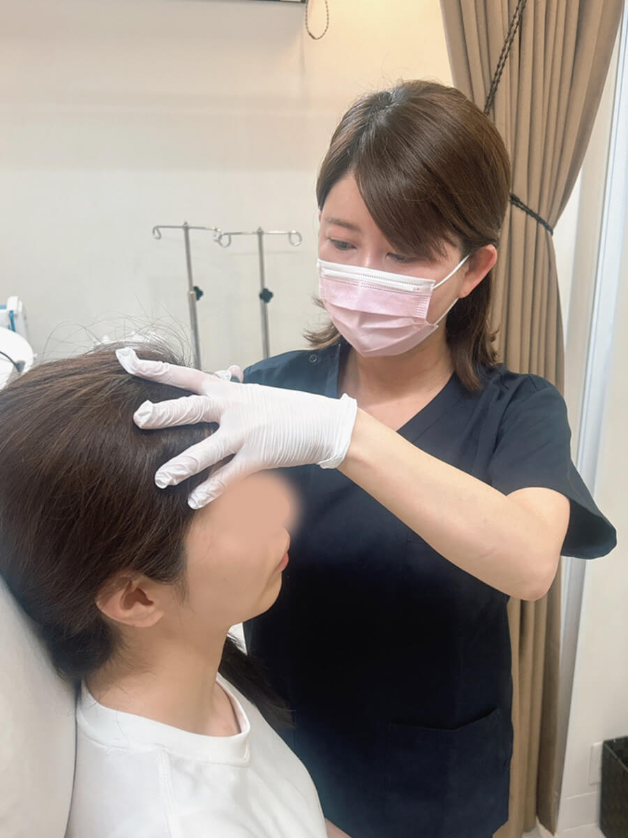 ヒアルロン酸注入の様子